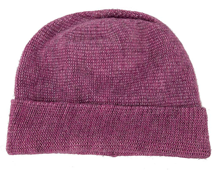 Purple warm wool beanie. Made in Europe - Fascinators.com.au