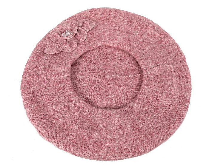 Warm dusty pink wool beret. Made in Europe - Fascinators.com.au