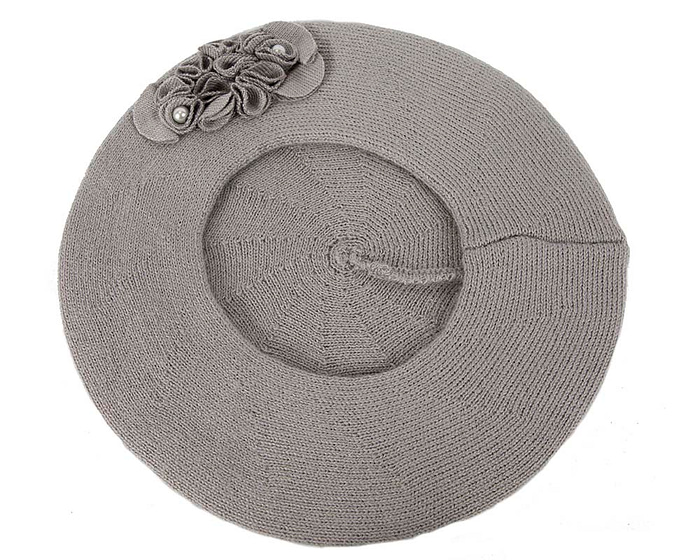 Warm grey wool beret. Made in Europe - Fascinators.com.au