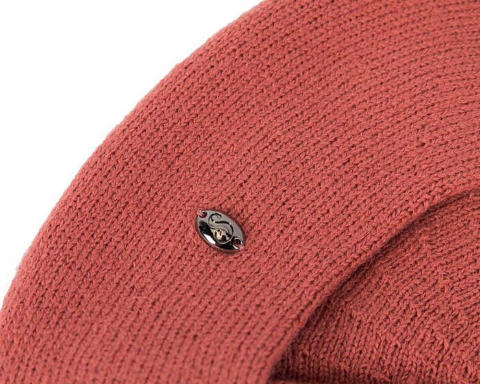 Classic warm brick red wool beret. Made in Europe - Fascinators.com.au