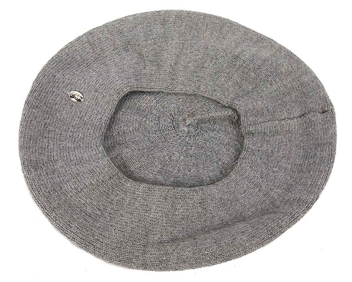 Classic warm grey wool beret. Made in Europe - Fascinators.com.au