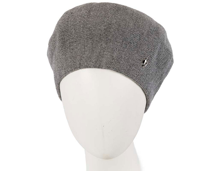 Classic warm grey wool beret. Made in Europe - Fascinators.com.au