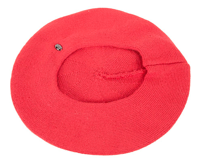 Classic warm red wool beret. Made in Europe - Fascinators.com.au