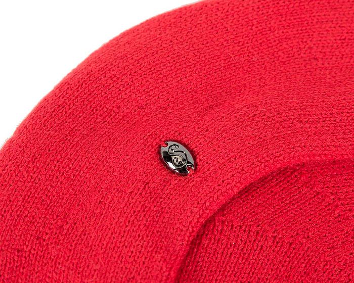 Classic warm red wool beret. Made in Europe - Fascinators.com.au