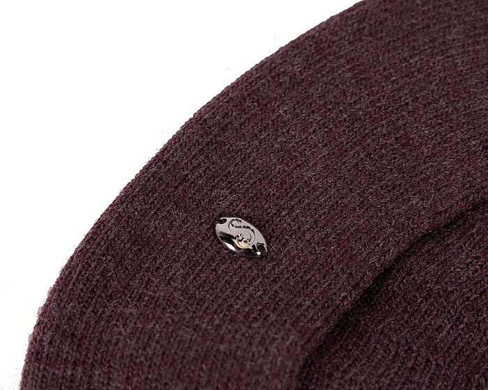 Classic warm burgundy wool beret. Made in Europe - Fascinators.com.au