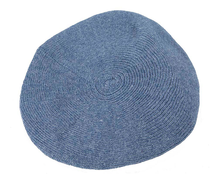 Classic warm denim blue wool beaked cap. Made in Europe - Fascinators.com.au