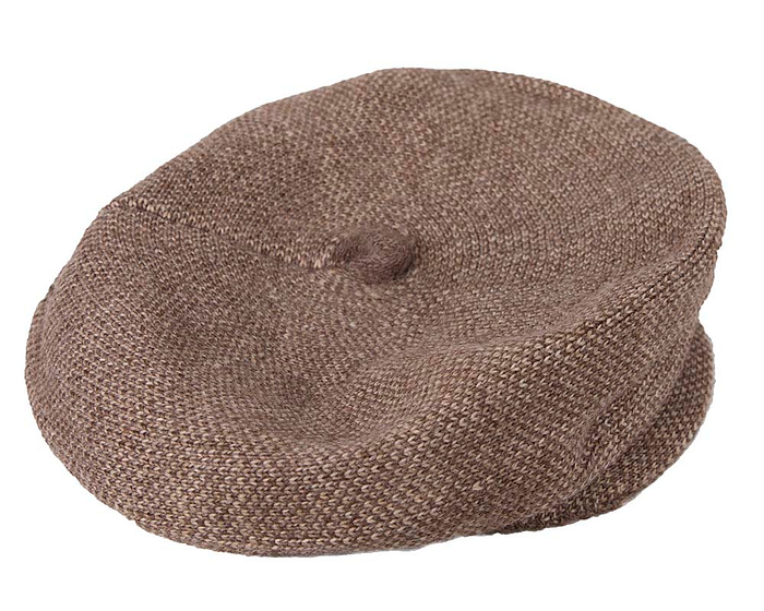 Classic warm coffee wool beaked cap. Made in Europe - Fascinators.com.au