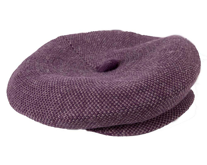 Classic warm purple wool beaked cap. Made in Europe - Fascinators.com.au