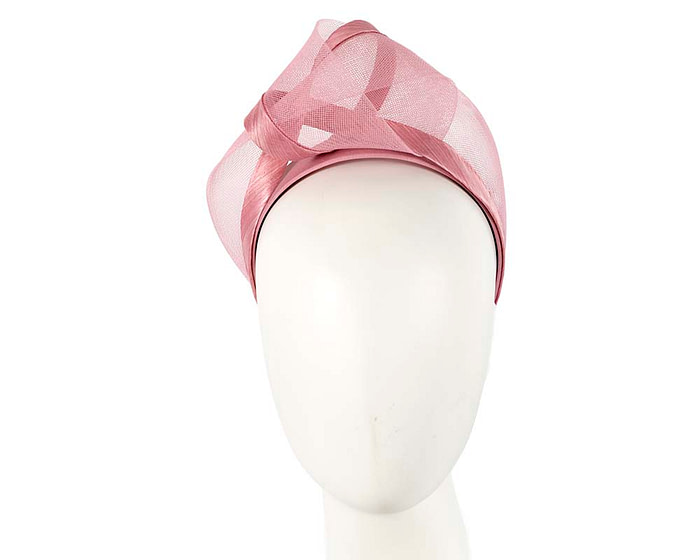 Dusty pink turban headband by Fillies Collection - Fascinators.com.au