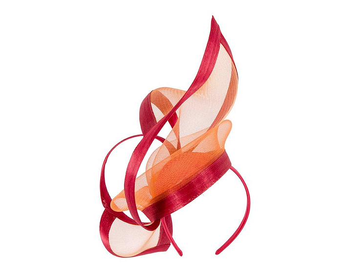 Bespoke Orange and Red fascinator by Fillies Collection - Fascinators.com.au