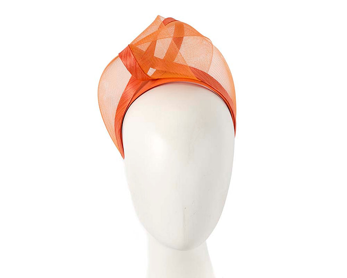 Orange turban headband by Fillies Collection - Fascinators.com.au