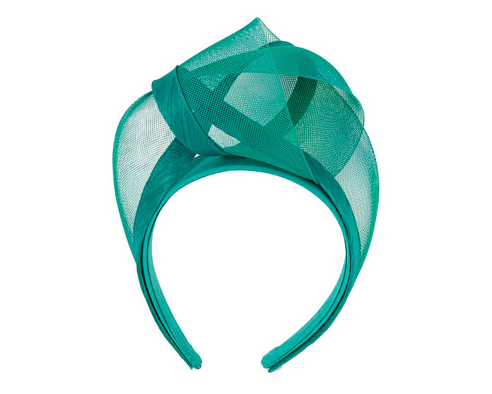 Teal turban headband by Fillies Collection - Fascinators.com.au