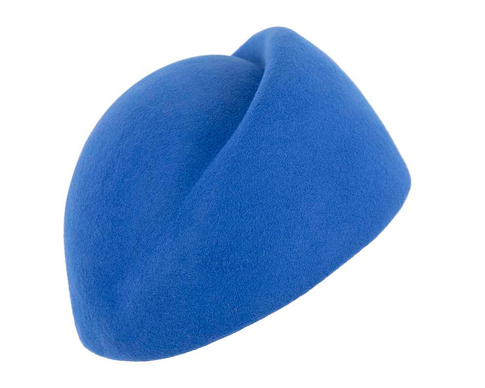 Exclusive royal blue felt ladies winter hat by Max Alexander - Fascinators.com.au