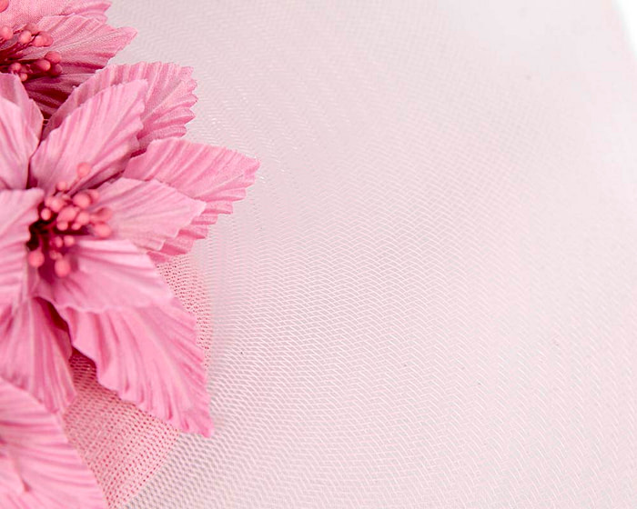 Large wide brim dusty pink hat by Fillies Collection - Fascinators.com.au