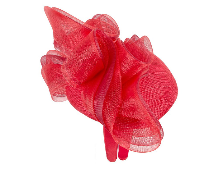 Red racing pillbox fascinator by Fillies Collection - Fascinators.com.au