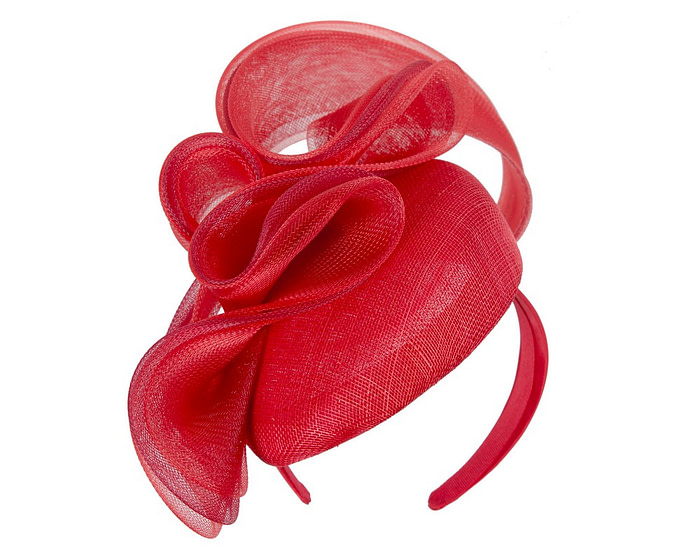 Red racing pillbox fascinator by Fillies Collection - Fascinators.com.au