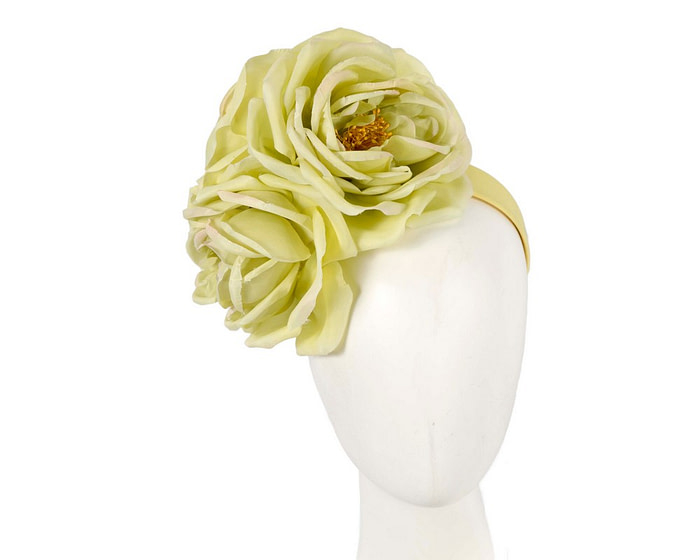 Large lime flower headband by Fillies Collection - Fascinators.com.au