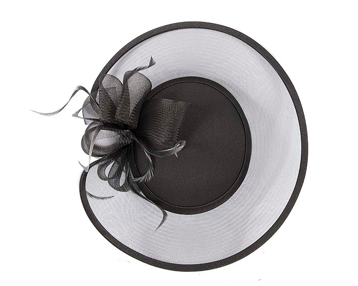 Black custom made special occasion hat - Fascinators.com.au