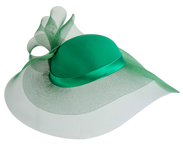 Green fashion hat for Melbourne Cup races & special occasion - Fascinators.com.au