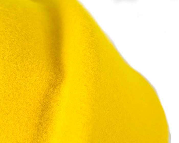 Unique Yellow felt hat by Max Alexander - Fascinators.com.au