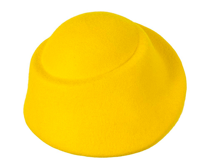 Unique Yellow felt hat by Max Alexander - Fascinators.com.au