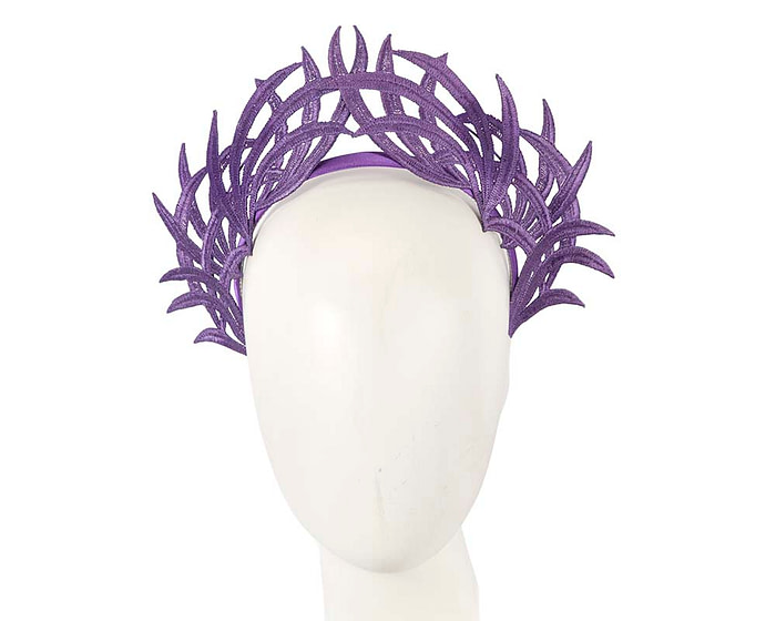 Purple lace crown fascinator by Max Alexander - Fascinators.com.au