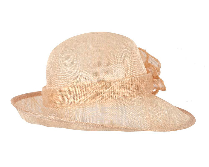 Nude cloche fashion hat by Max Alexander - Fascinators.com.au