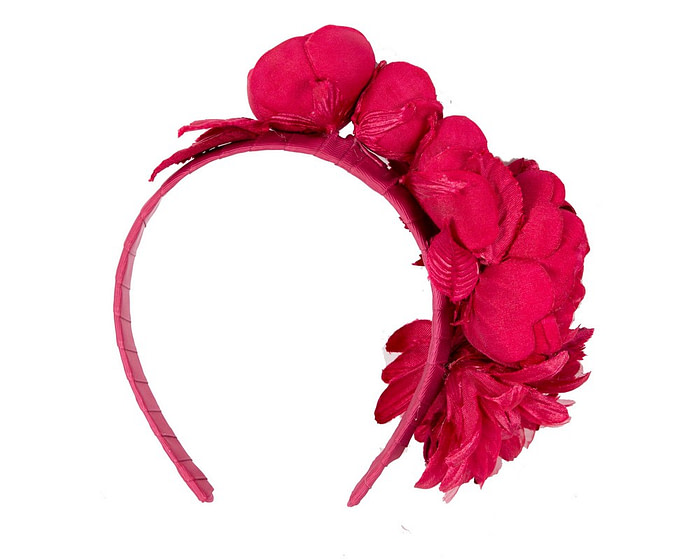Elegant red flower headband by Max Alexander - Fascinators.com.au
