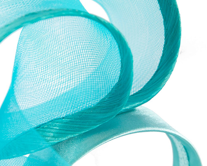 Bespoke turquoise racing fascinator by Fillies Collection - Fascinators.com.au