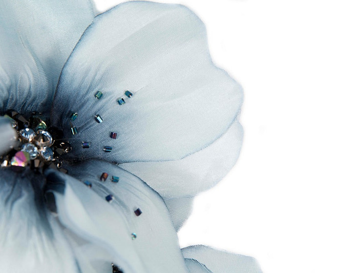 Exquisite blue flower fascinator by Fillies Collection - Fascinators.com.au