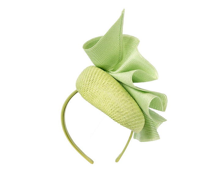 Bespoke lime green pillbox fascinator by Fillies Collection - Fascinators.com.au