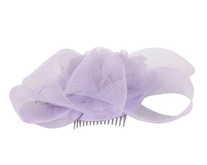 Lilac cocktail hat with flowers by Cupids Millinery - Fascinators.com.au