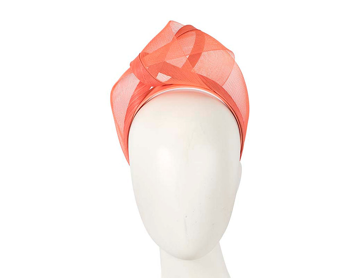 Coral turban headband by Fillies Collection - Fascinators.com.au