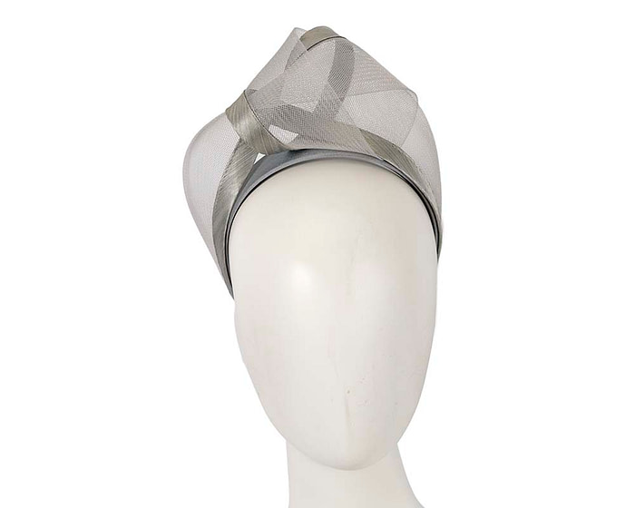 Silver turban headband by Fillies Collection - Fascinators.com.au