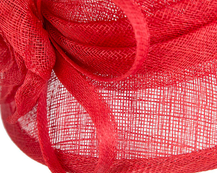 Red cloche sinamay hat by Max Alexander - Fascinators.com.au