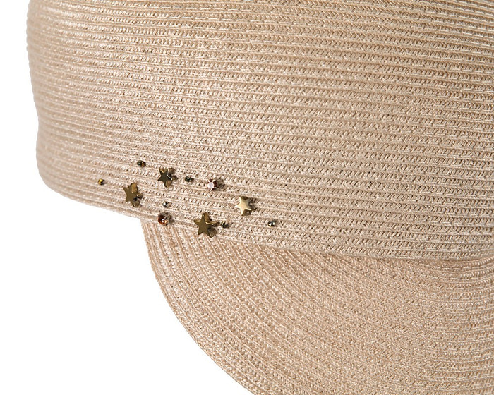 Beige beret hat by Max Alexander - Fascinators.com.au