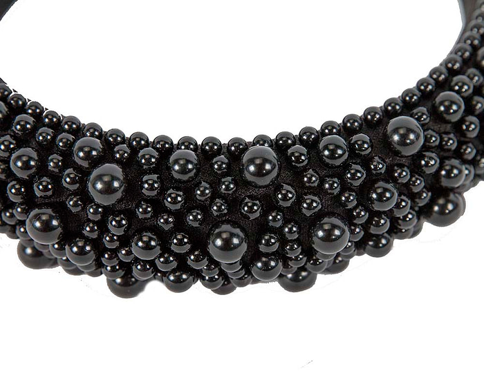 Black pearls fascinator headband - Fascinators.com.au