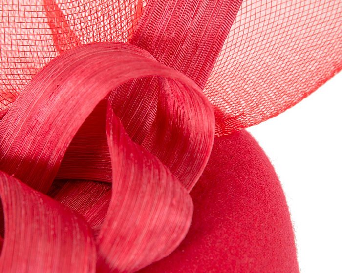 Large red winter racing fascinator by Fillies Collection - Fascinators.com.au