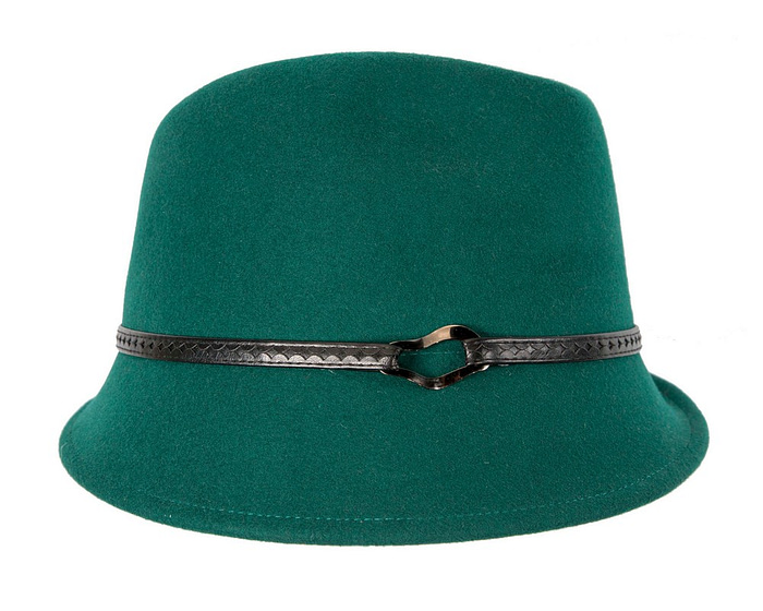 Green ladies winter felt fedora hat by Max Alexander - Fascinators.com.au