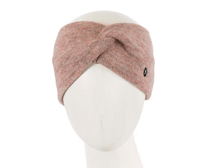 Beige European made woolen headband headscarf - Fascinators.com.au