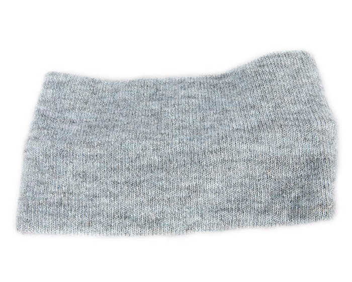 Blue Grey European made woolen headband headscarf - Fascinators.com.au