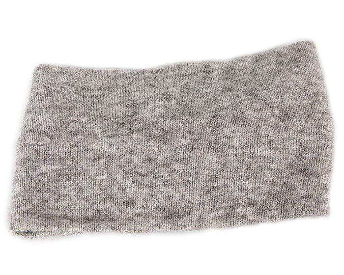Light Grey European made woolen headband headscarf - Fascinators.com.au