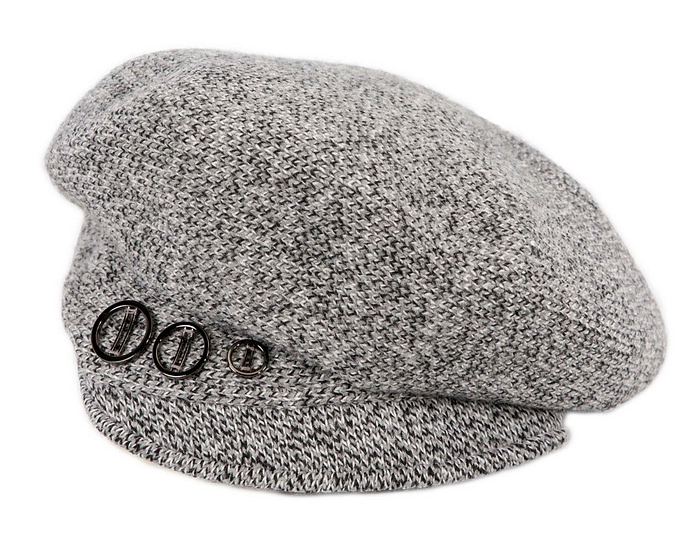 Classic warm grey wool beaked cap. Made in Europe - Fascinators.com.au