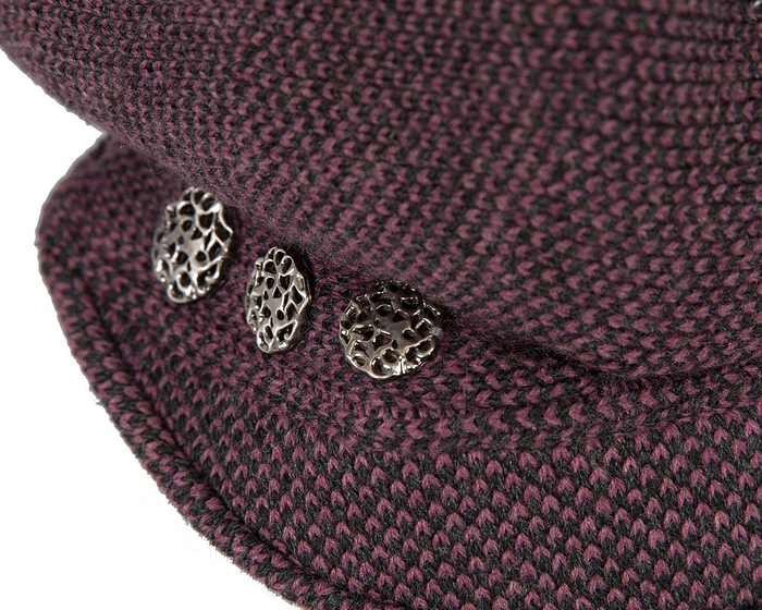 Classic warm burgundy wool beaked cap. Made in Europe - Fascinators.com.au