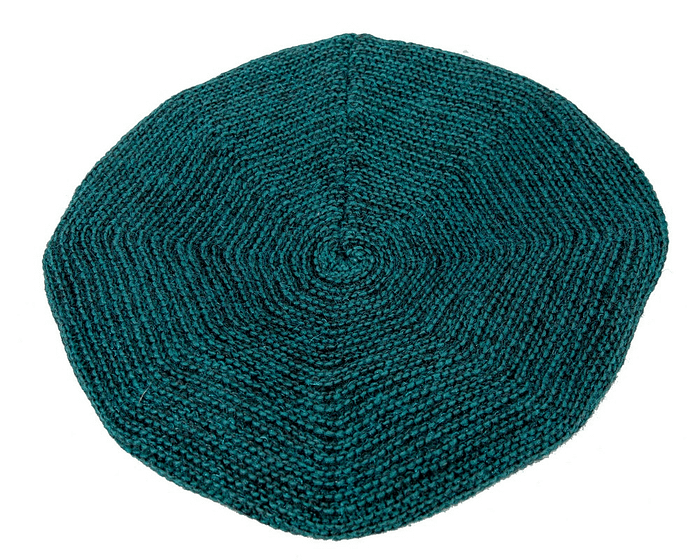 Classic warm crocheted green wool beret. Made in Europe - Fascinators.com.au