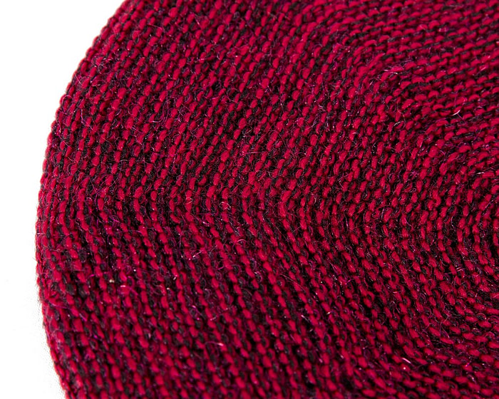 Classic warm crocheted burgundy wool beret. Made in Europe - Fascinators.com.au