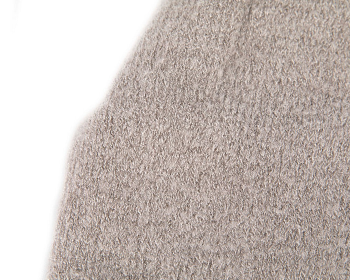 Grey warm wool beanie. Made in Europe - Fascinators.com.au