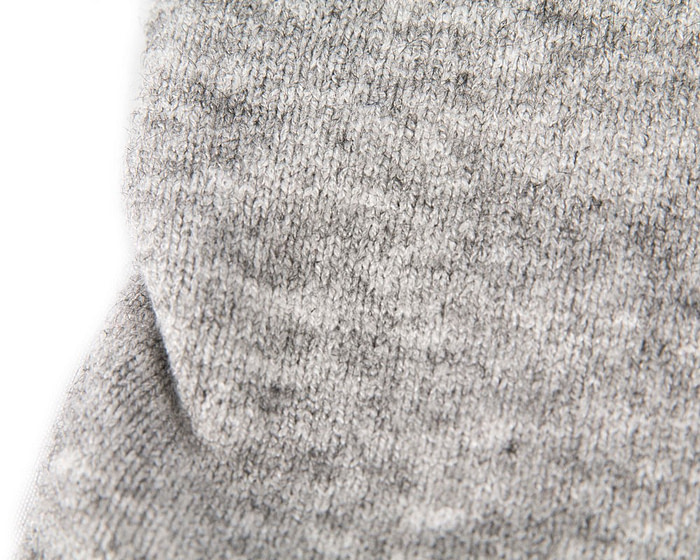 Grey marle warm wool beanie. Made in Europe - Fascinators.com.au