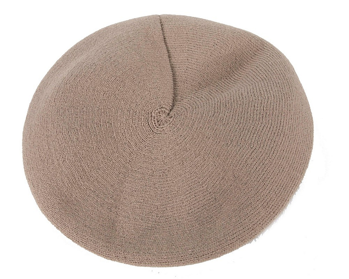 Classic warm beige wool beret. Made in Europe - Fascinators.com.au