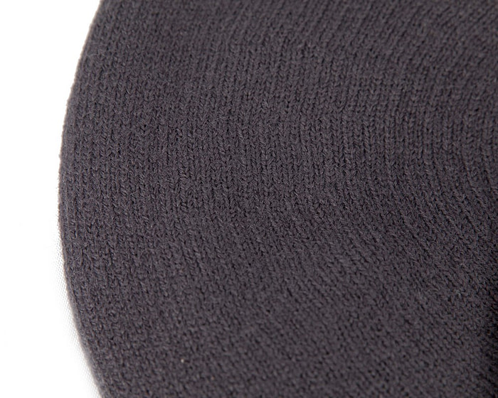 Classic warm dark grey wool beret. Made in Europe - Fascinators.com.au